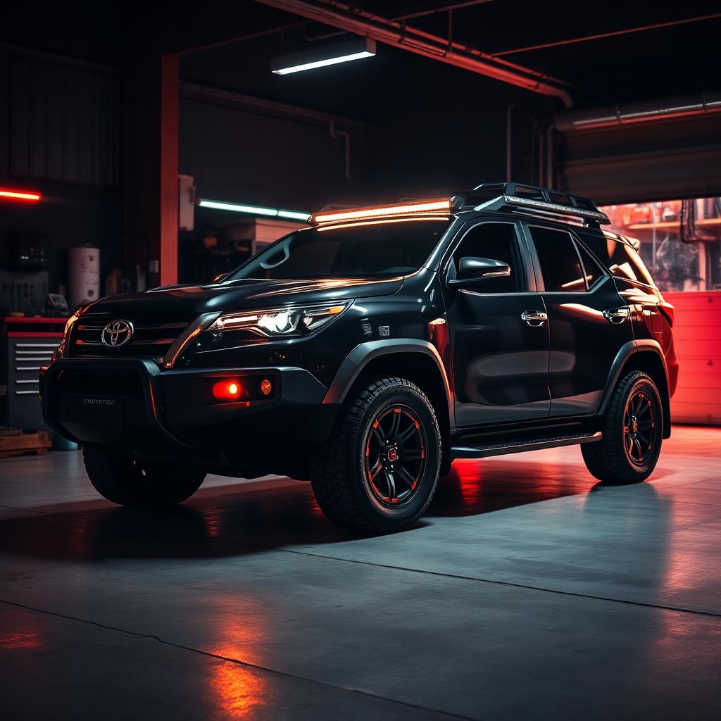 Modified SUV in Boost Nation India workshop